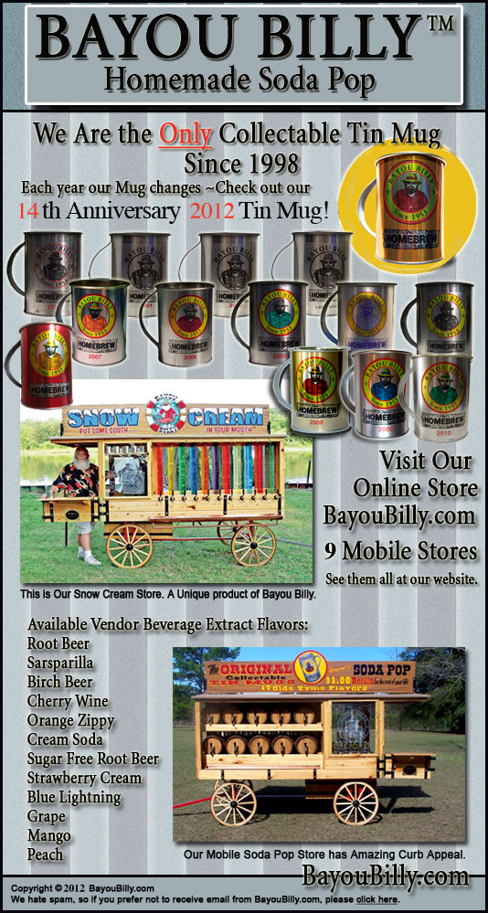 to Bayou Billy's Bayou Billy Homebrew and Mobile Stores